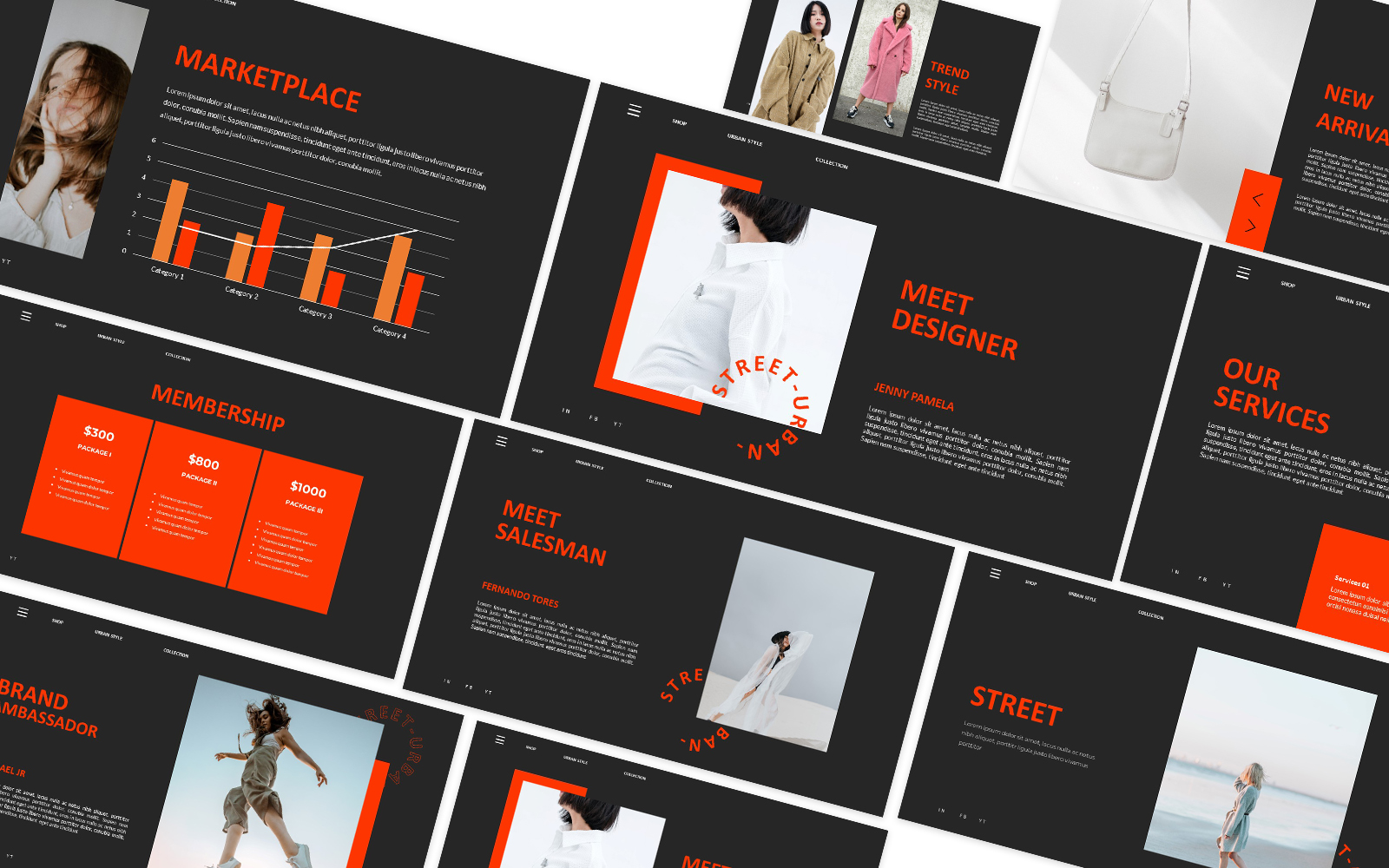 Street Urban Style Fashion Powerpoint Template