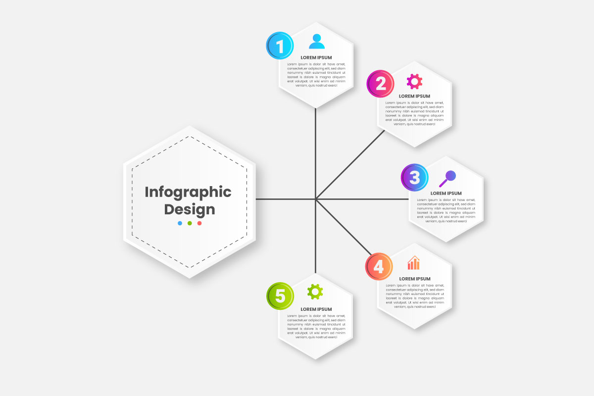 infographic design with circle for business template. Vector steps