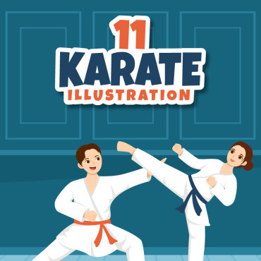 Martial Arts Illustrations Templates 312483