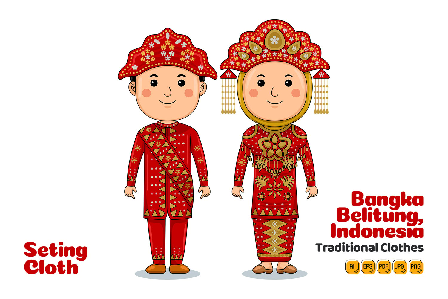 Bangka Belitung Indonesia Traditional Cloth