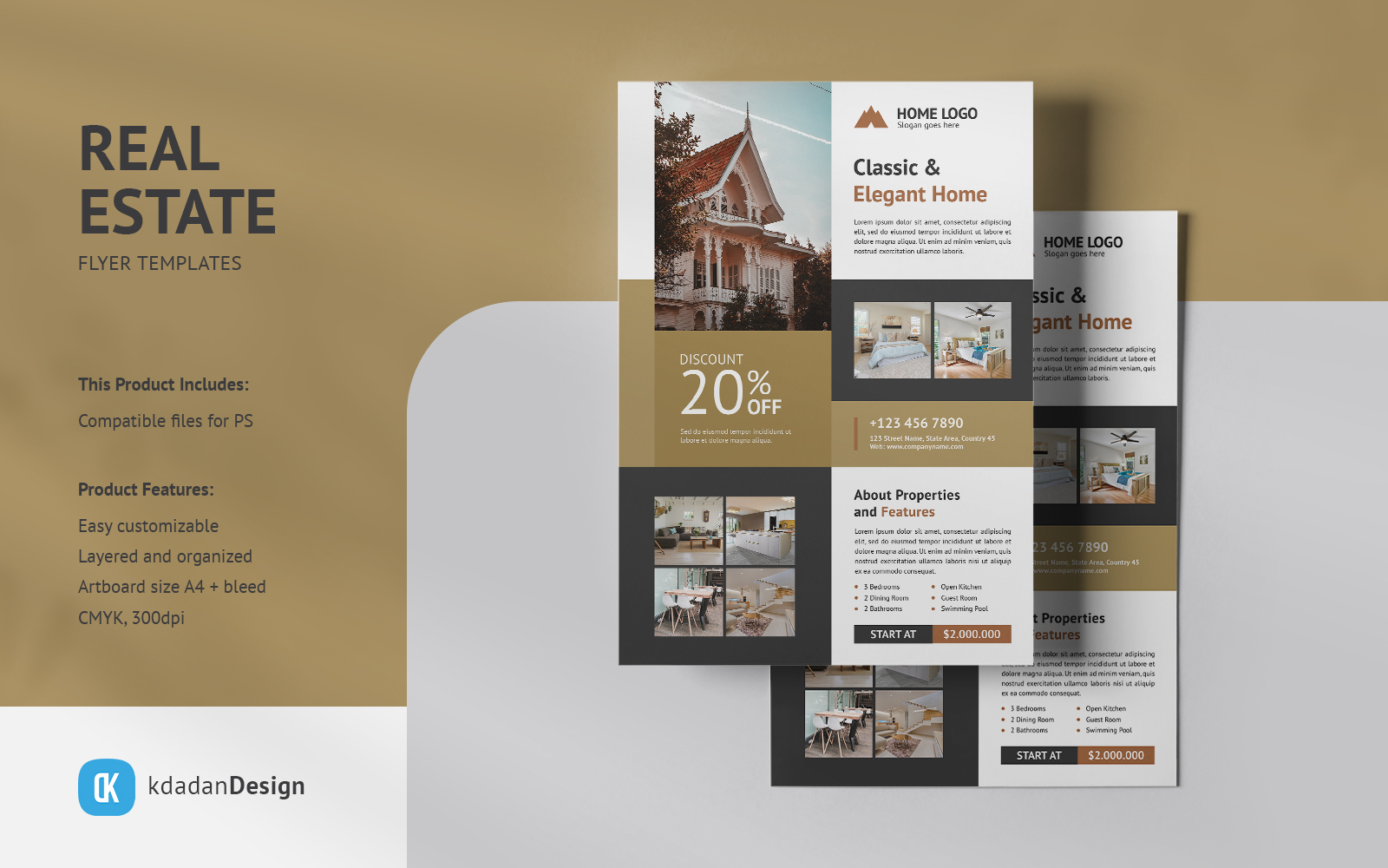 Real Estate Flyer PSD Templates Vol 057