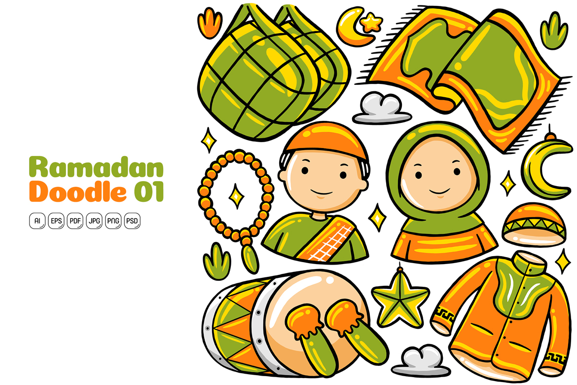 Ramadan Doodle Vector Pack #01