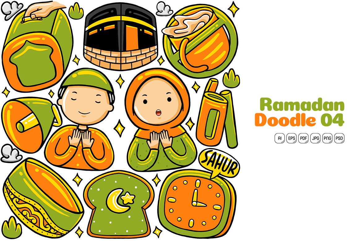 Ramadan Doodle Vector Pack #04