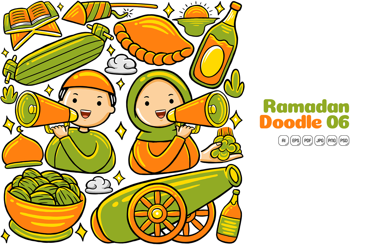 Ramadan Doodle Vector Pack #06