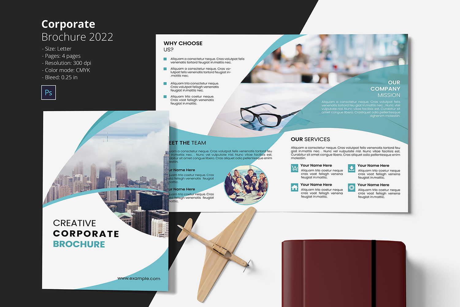 Printable Business Bifold Brochure Template