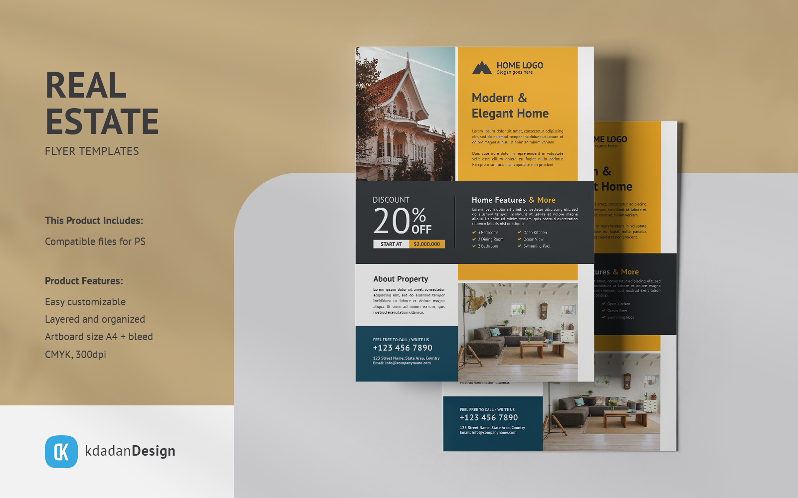 Real Estate Flyer PSD Templates Vol 059