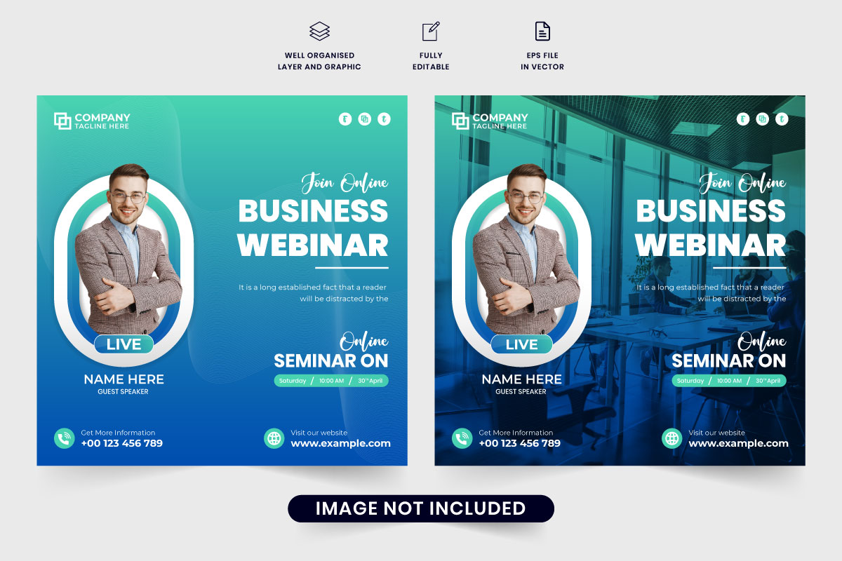 Creative webinar invitation template