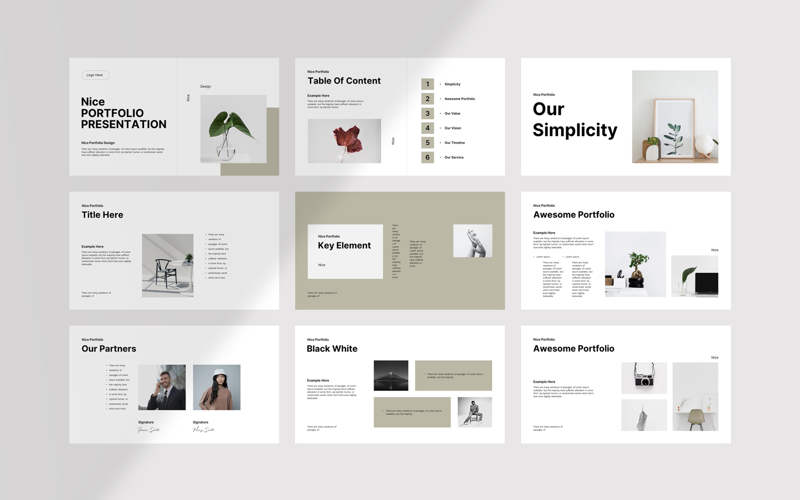 Nice Portfolio Presentation Template