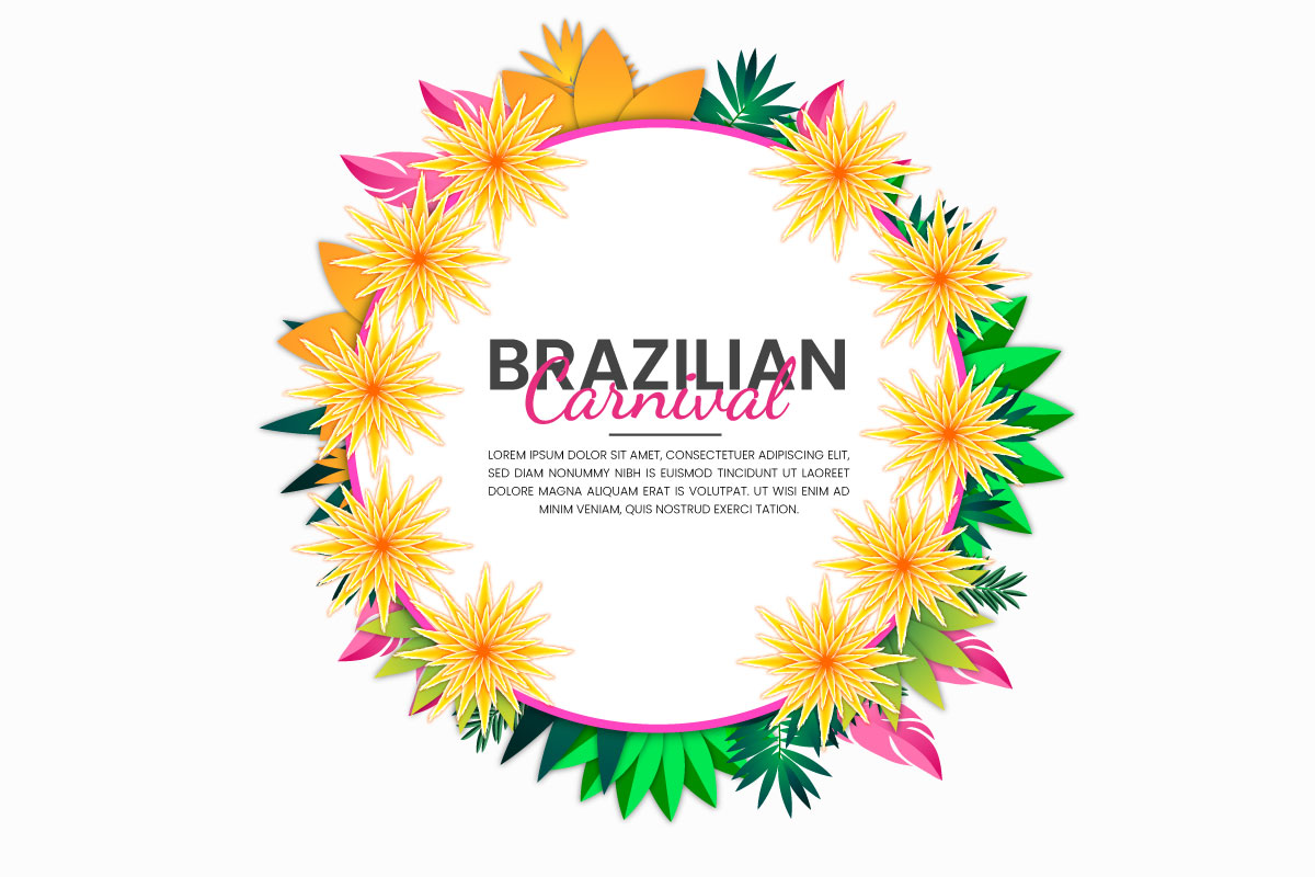 Vector vector illustration of rio carnival banner the biggest carnival in the world