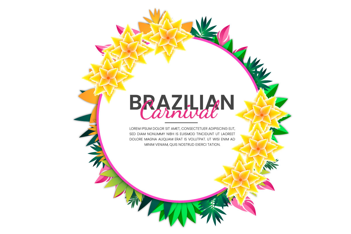 Vector vector illustration of rio carnival banner the biggest carnival