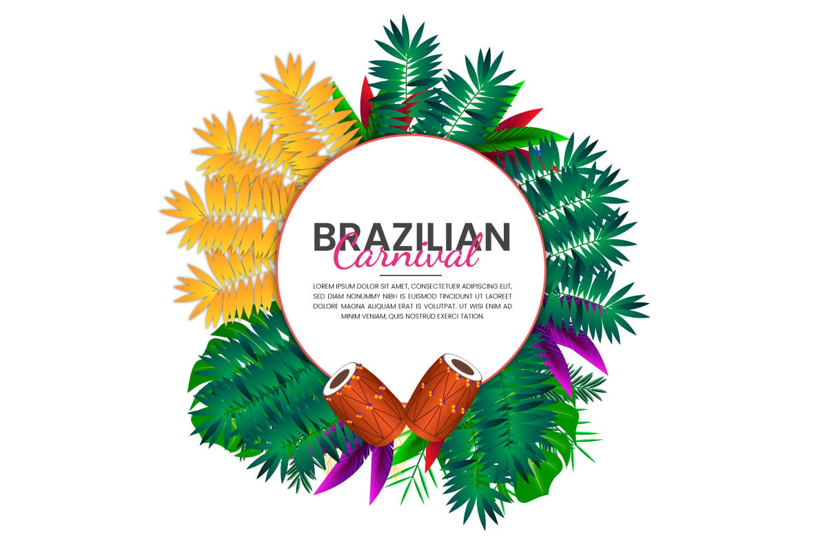 Vector  illustration of rio carnival banner the biggest carnival in the world