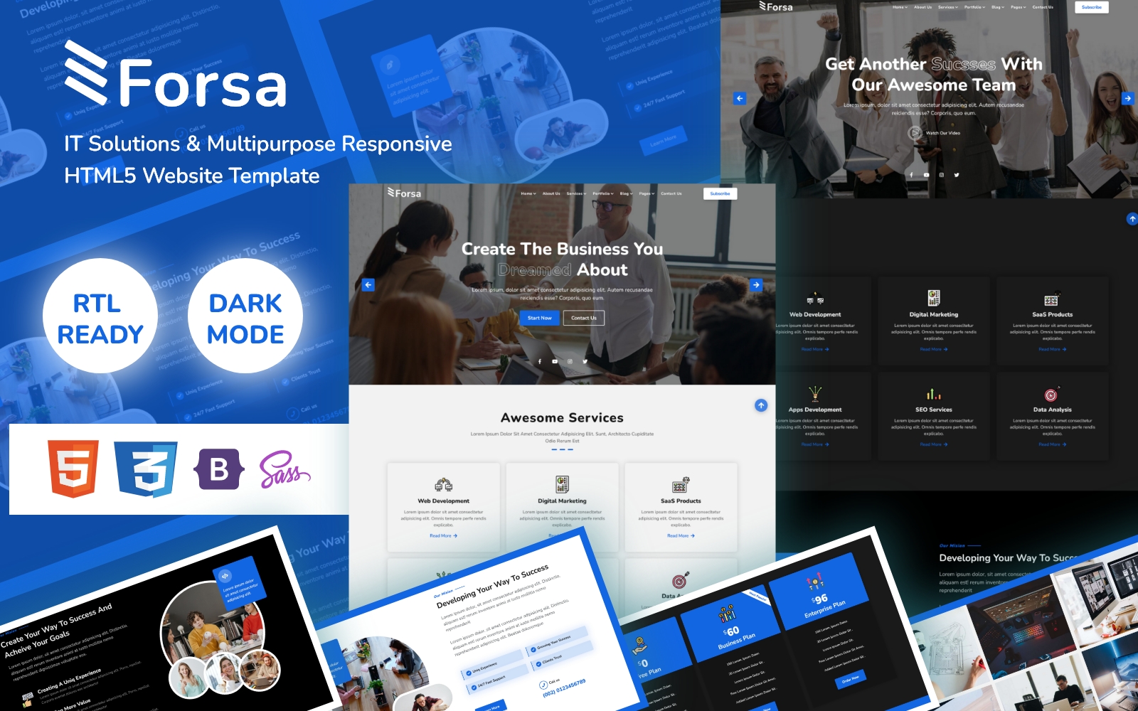 Forsa - IT Solutions & Multi-Purpose HTML 5 Responsive  Bootstrap5 Website Template