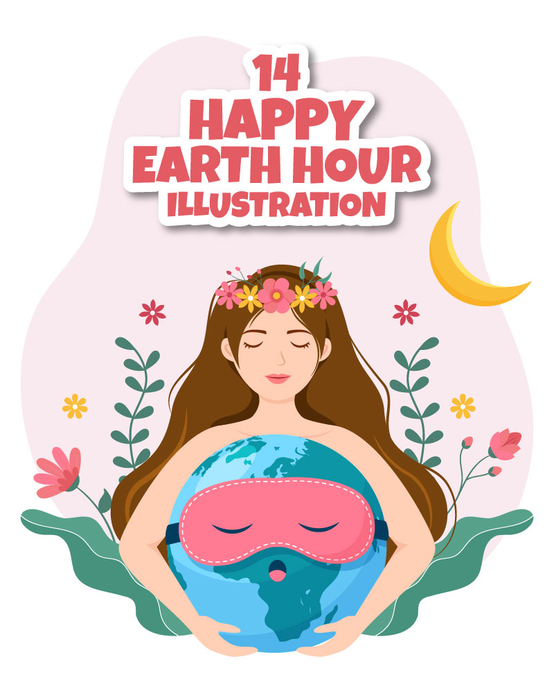 14 Happy Earth Hour Day Illustration