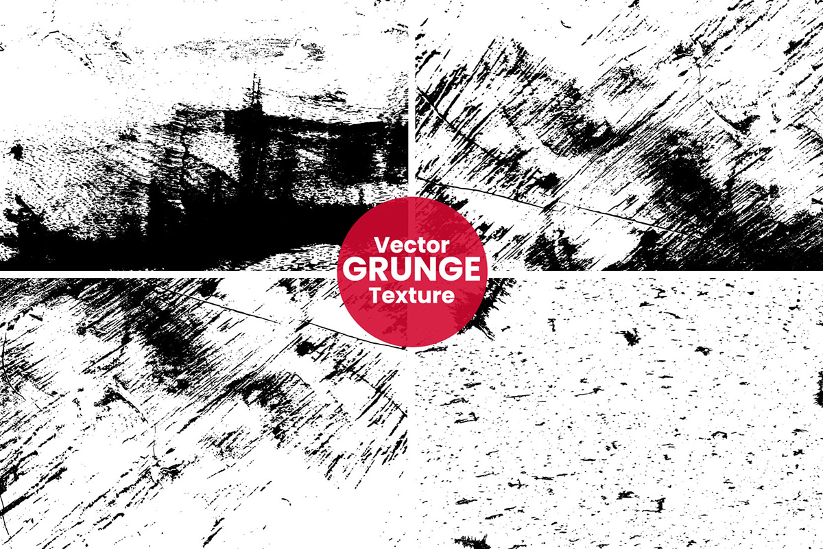 Grunge style cracked texture background and black film grunge overlay vector