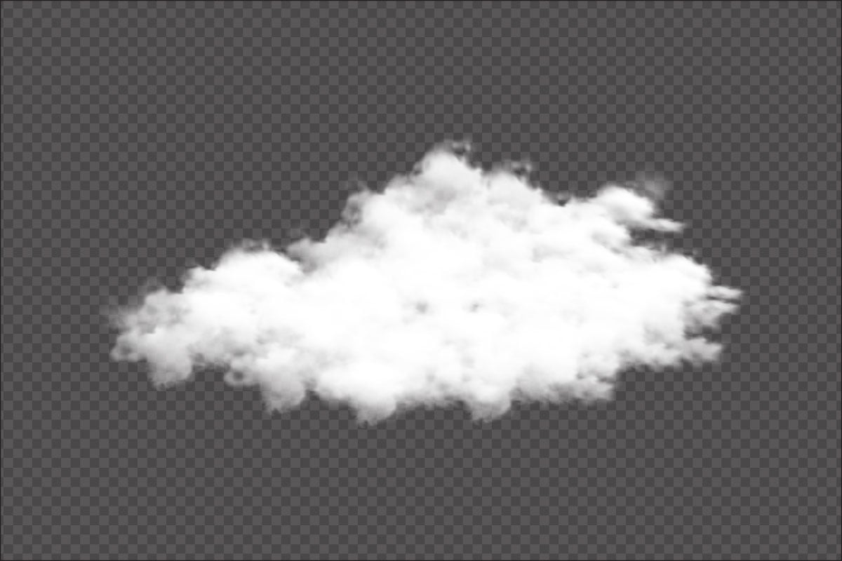 Cloud isolated on dark background vector