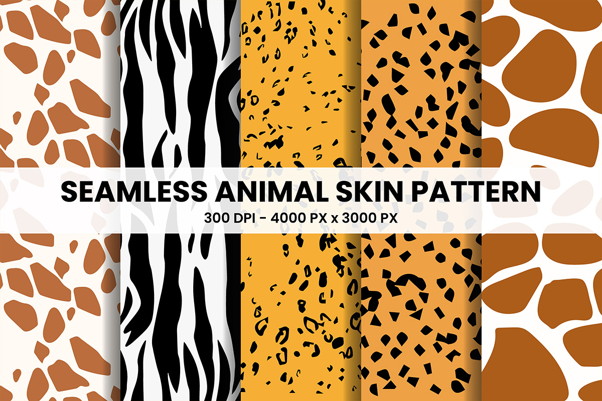 Seamless Animal Skin Pattern Background and Animal Print pattern leopard Texture