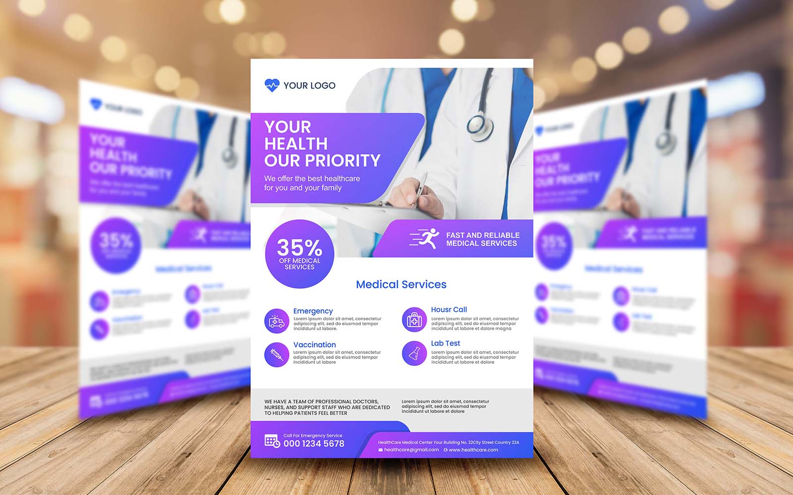 Medical Service Flyer Template 2