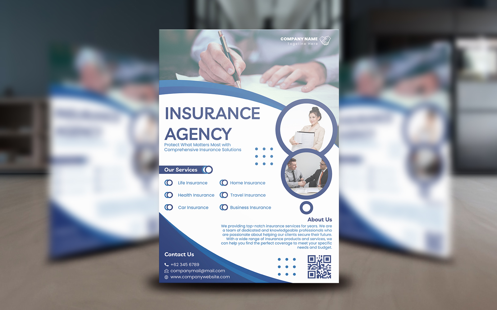 Insurance Company Flyer Template