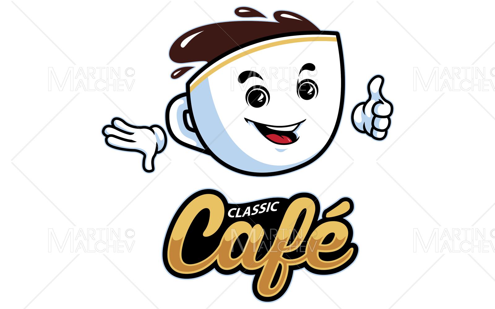 Cafe Cartoon Mascot Vector Illustration
