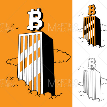 Bitcoin Currency Illustrations Templates 313284