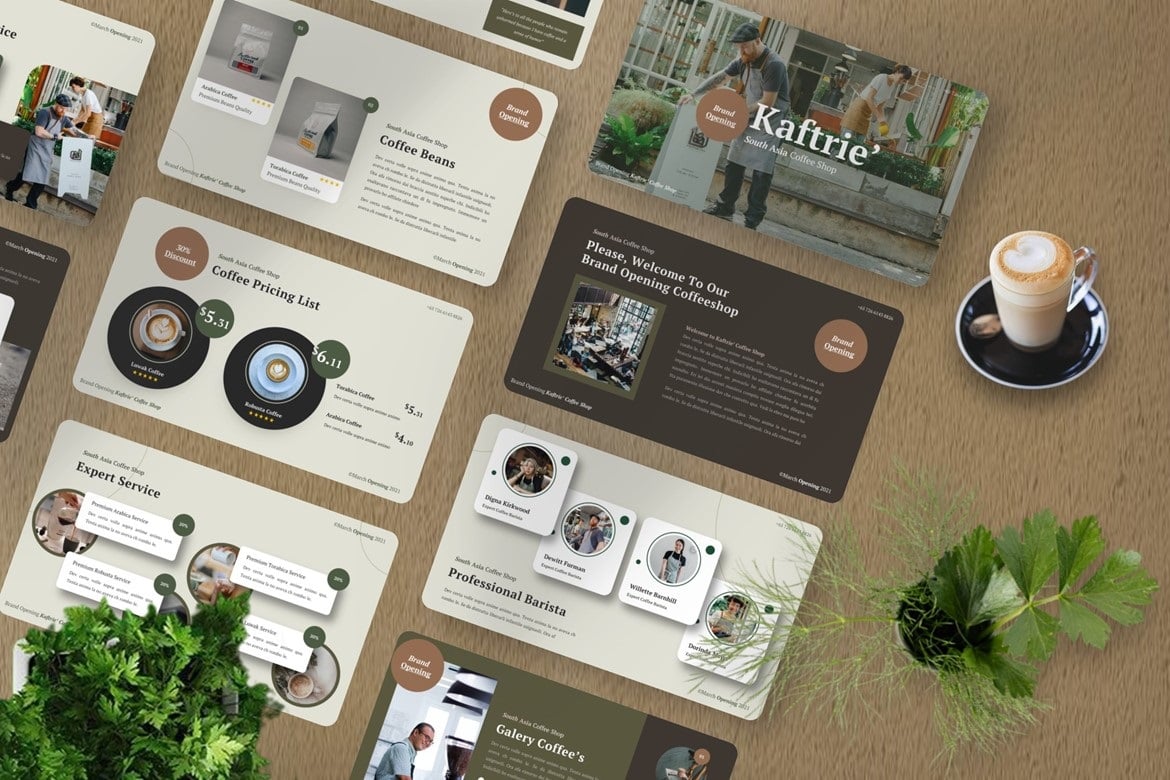 Kaftrie - Coffee Shop Powerpoint Template