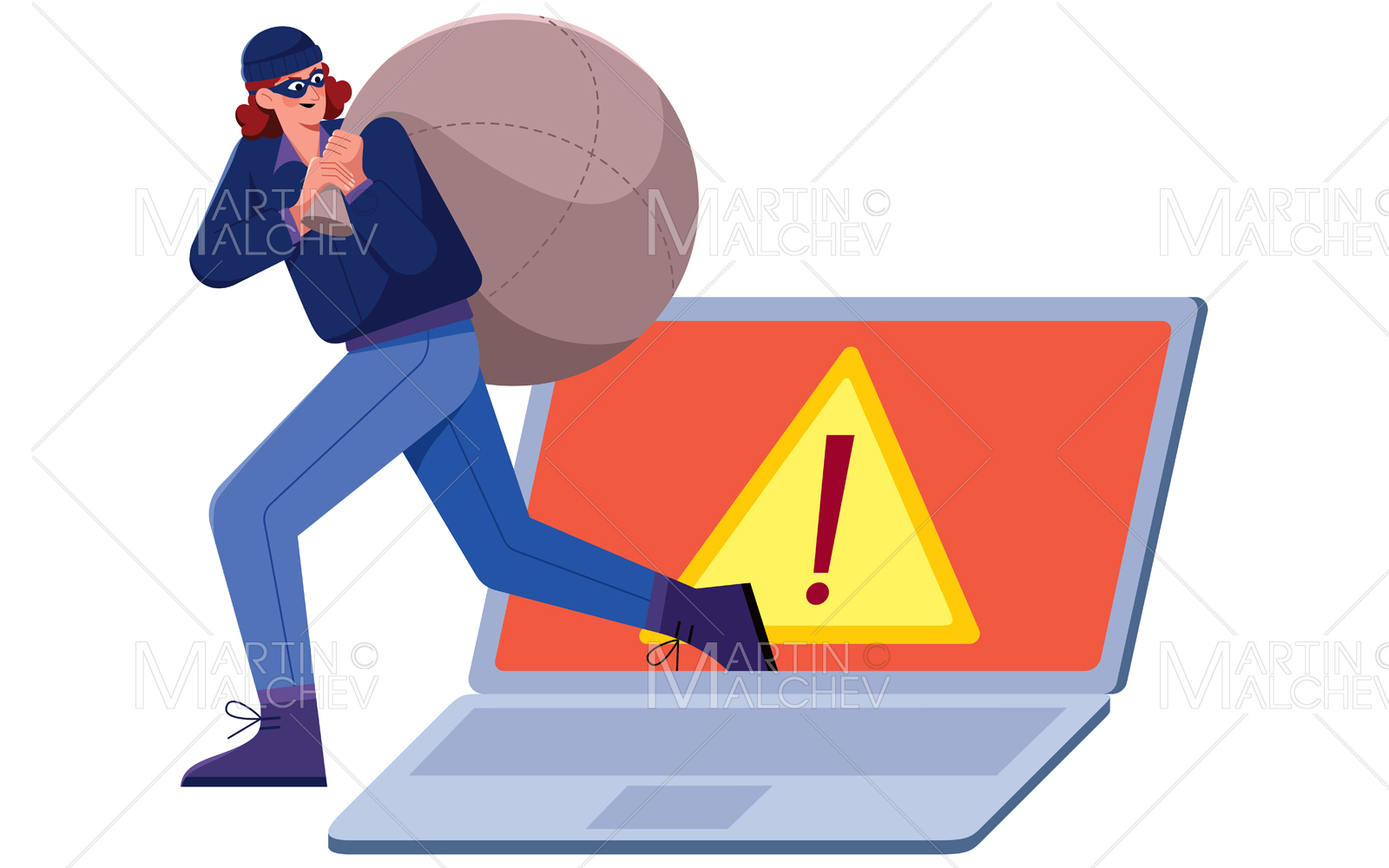 Internet Scam Concept Vector Illustration