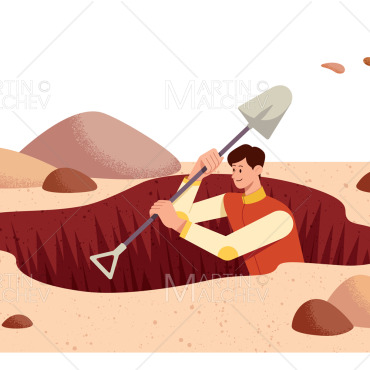 Shovel Digging Illustrations Templates 313331