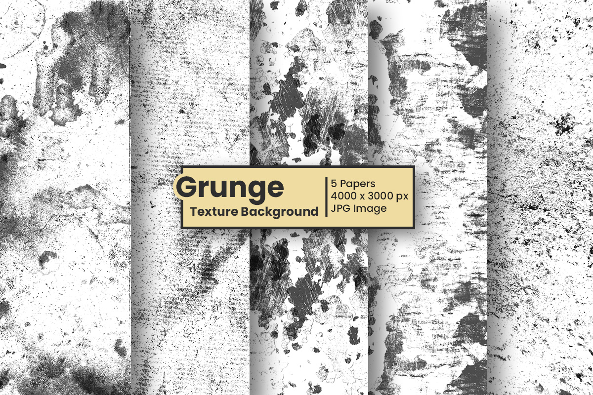 Grunge dirty overlay texture set and Grunge distressed background