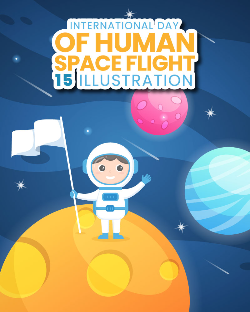 15 International Human Space Flight Day Illustration