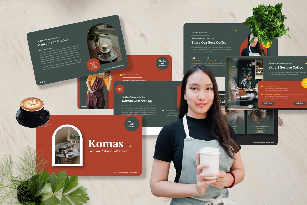 Komas - Coffee Shop Keynote Template