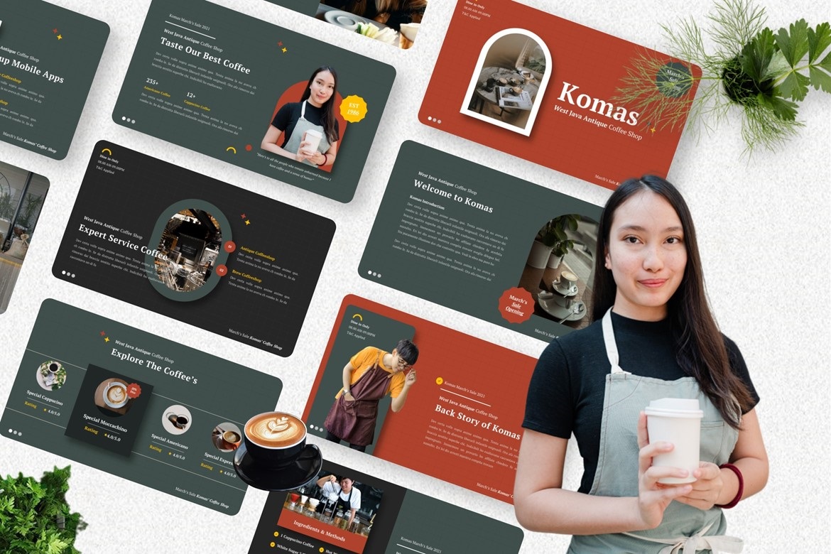 Komas - Coffee Shop Powerpoint Template