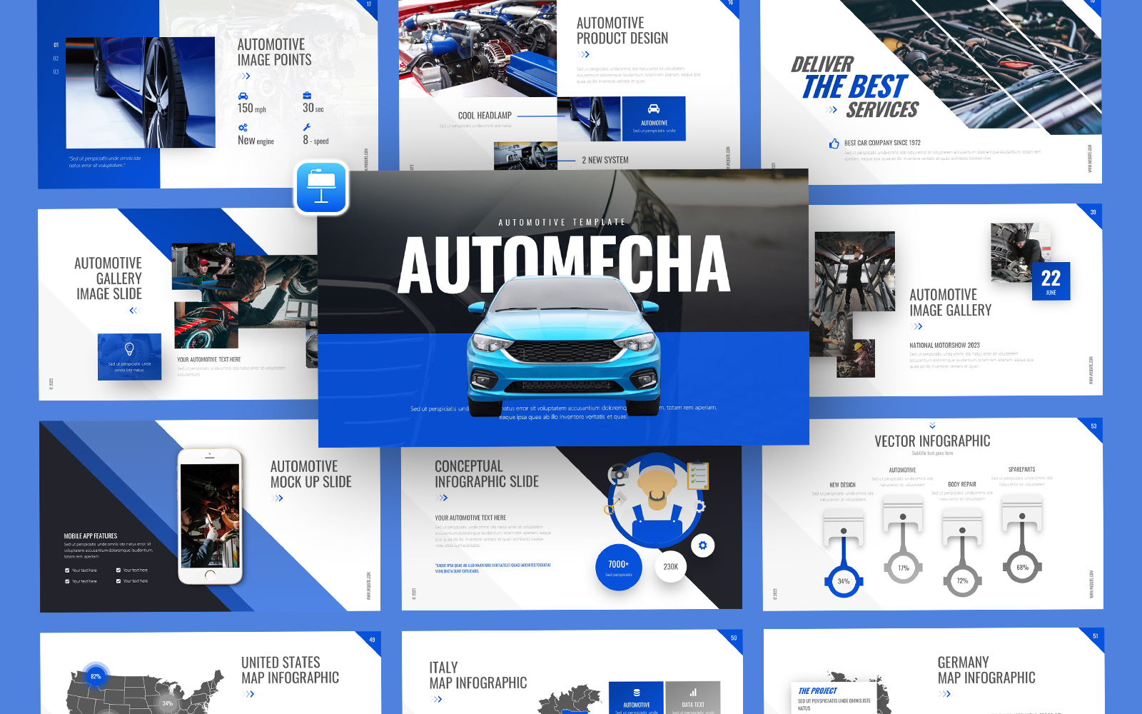 AutoMecha Automotive Keynote Template
