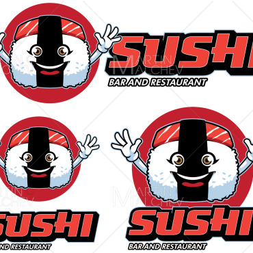 Sushi Mascot Illustrations Templates 313460