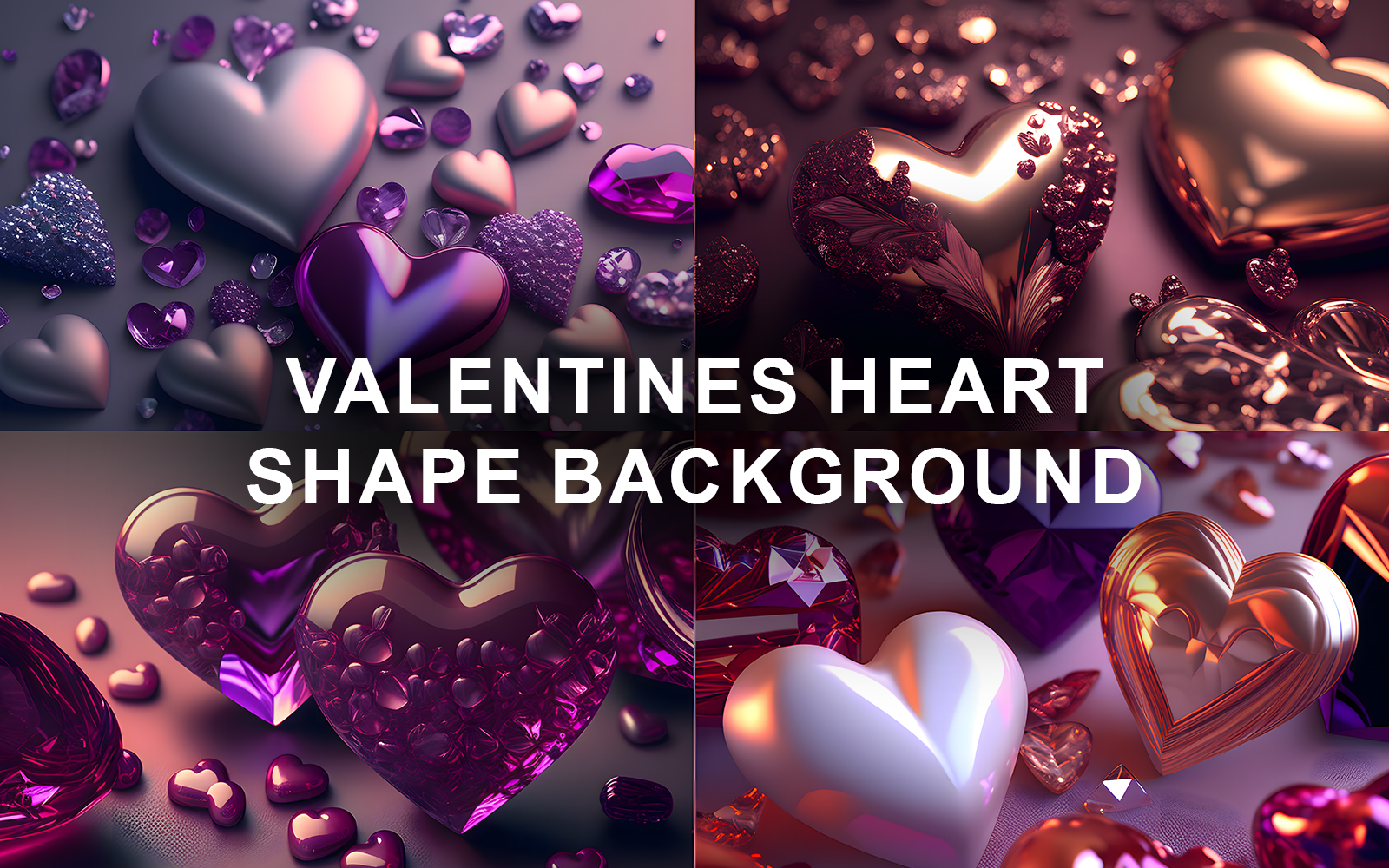 Valentines Heart and Love Shape Background