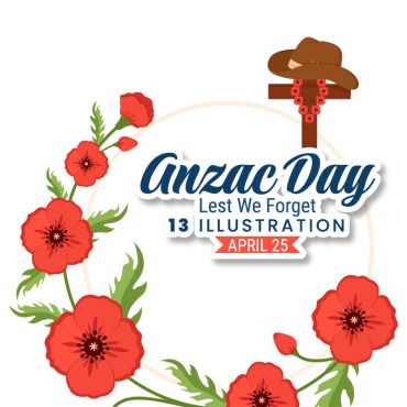 Day Anzac Illustrations Templates 313564