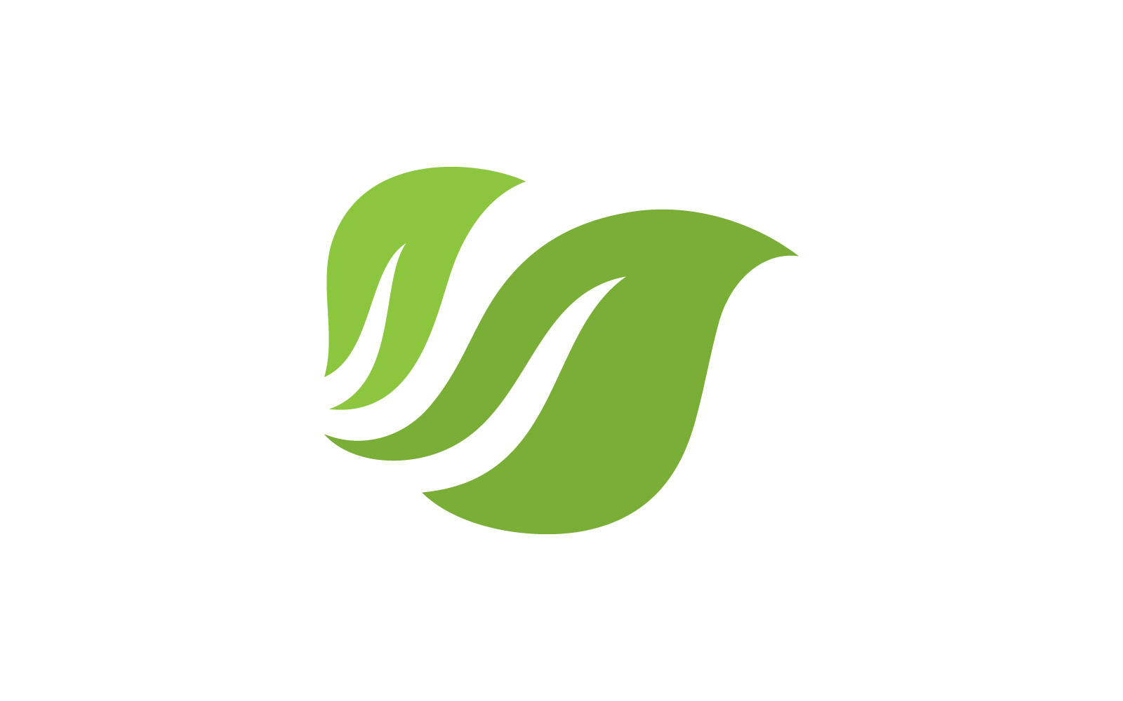 Green leaf logo icon  ecology element V3