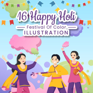 Holi Festival Illustrations Templates 313660