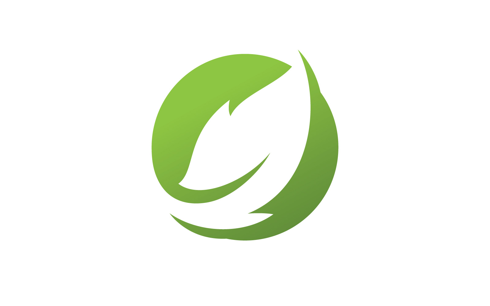 Green leaf logo icon  ecology element V8