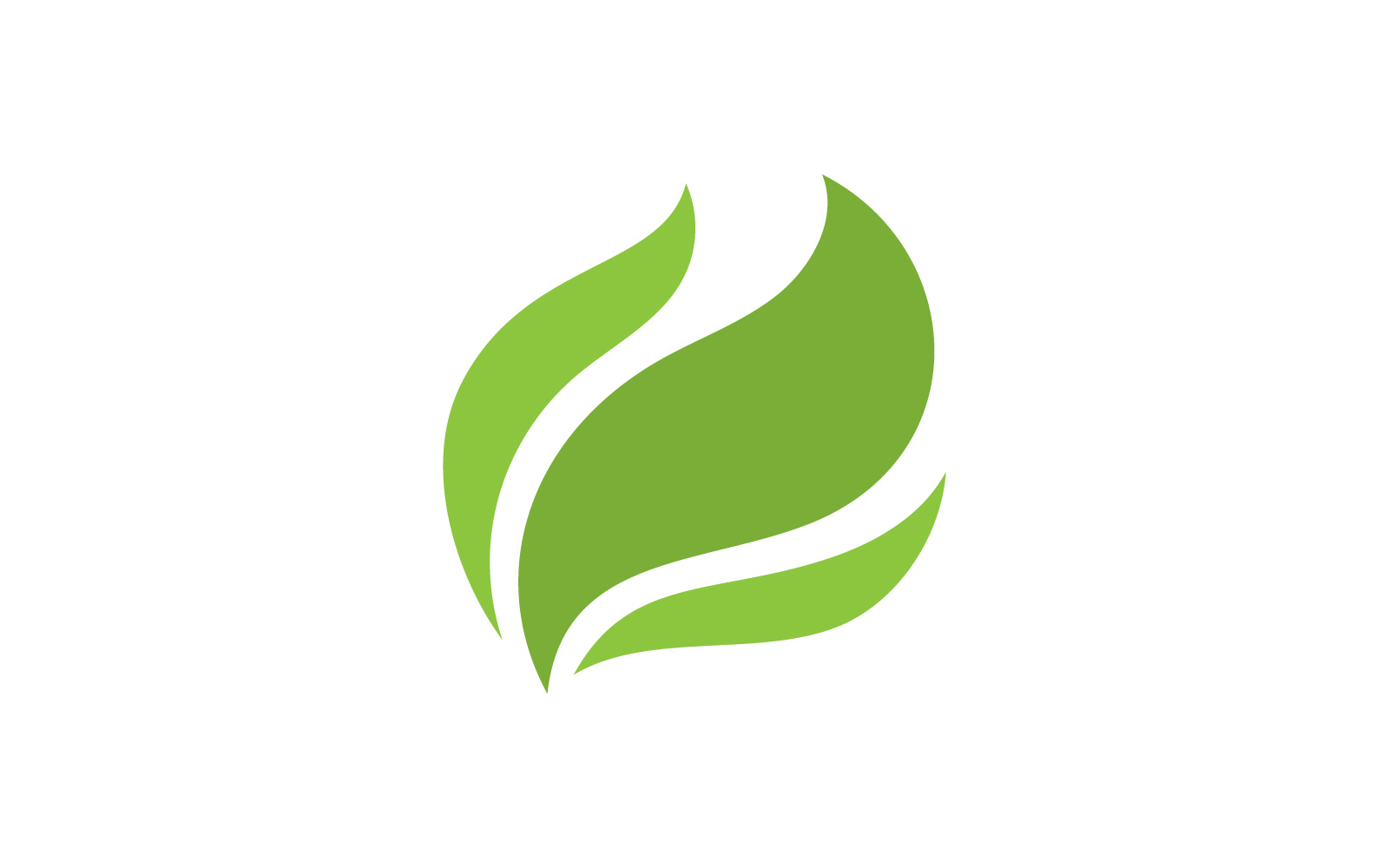 Green leaf logo icon  ecology element V9