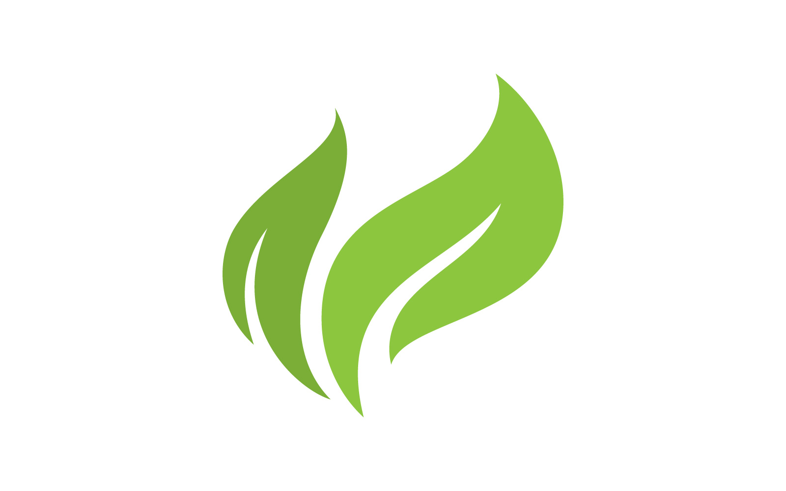 Green leaf logo icon  ecology element V11