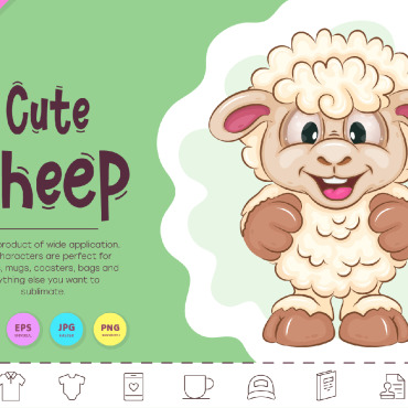 Cartoon Sheep Vectors Templates 313712