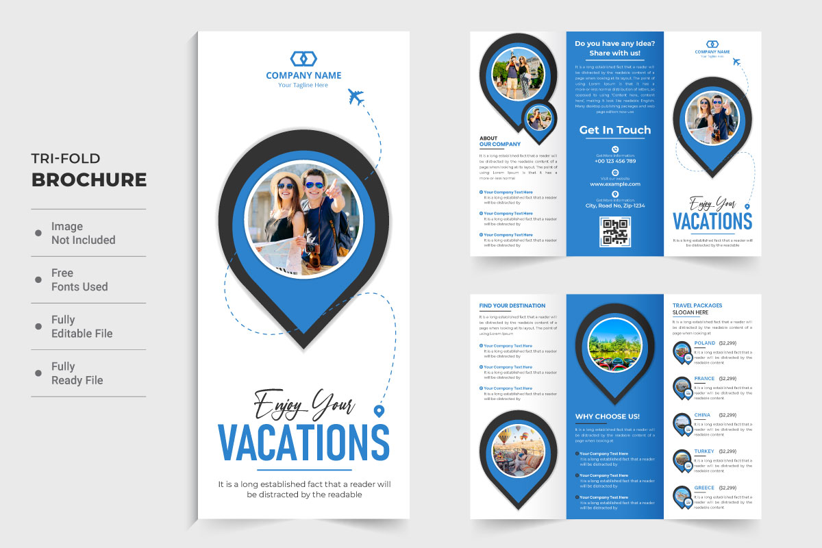 Travel agency promotional brochure