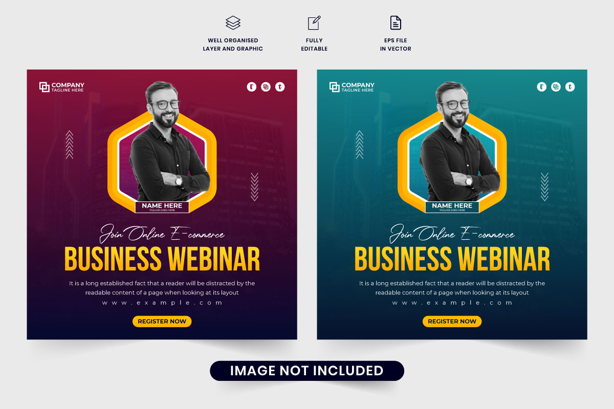 Online webinar template for marketing