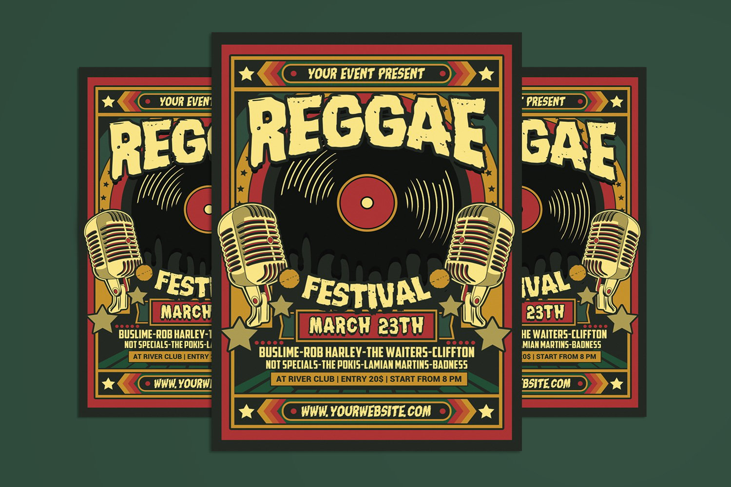 Reggae Music Flyer Template