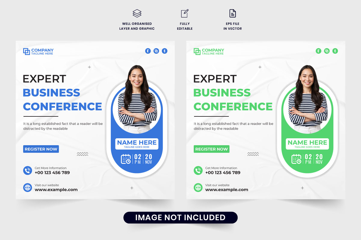 Office conference template vector design