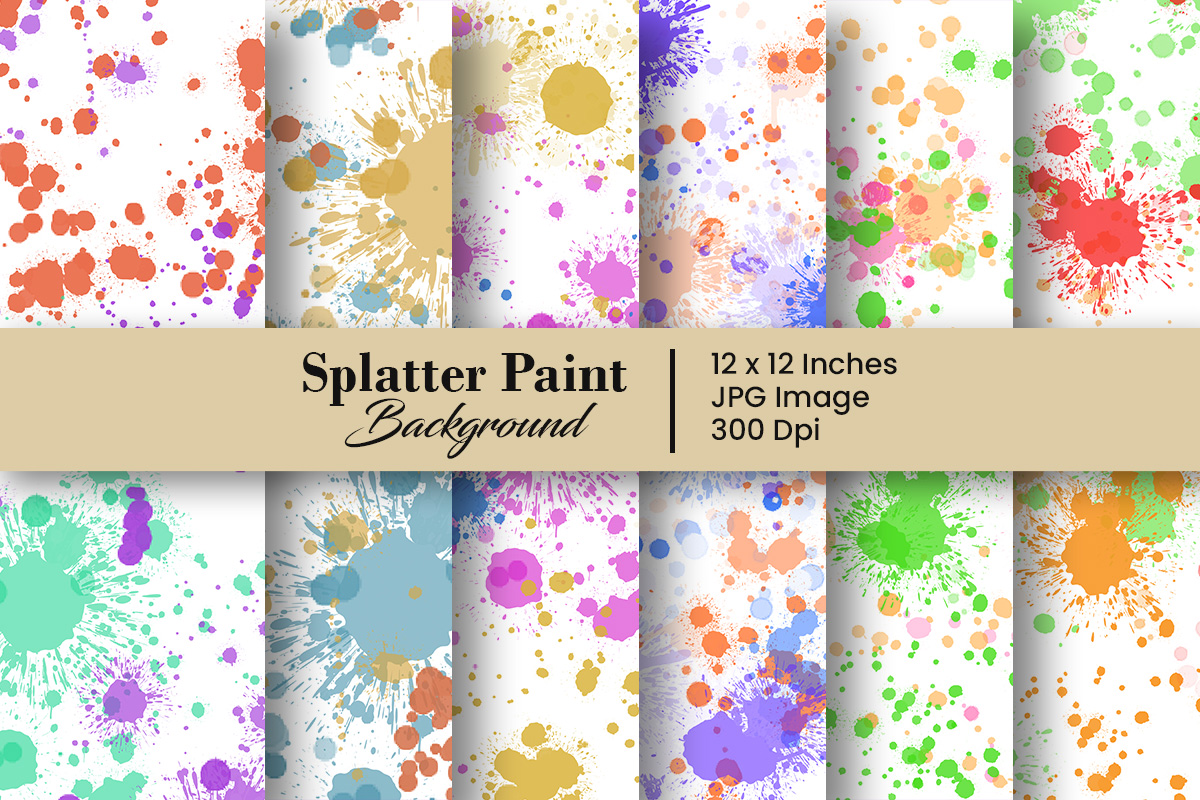 Colorful abstract paint splatter texture background and grunge splatter digital paper