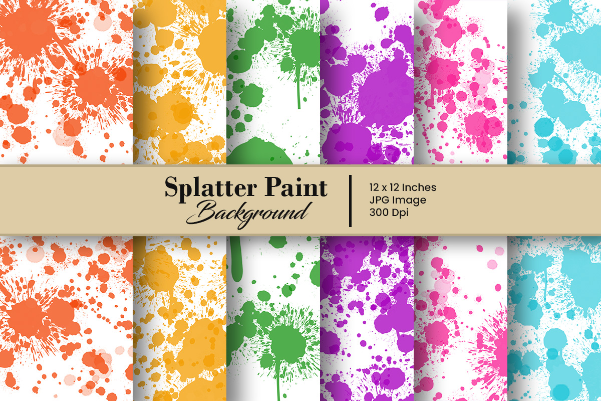 Colorful abstract paint splatter texture background or splatter digital paper