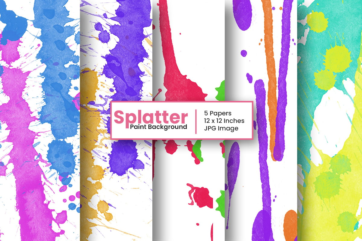 Colorful abstract paint splatter texture background