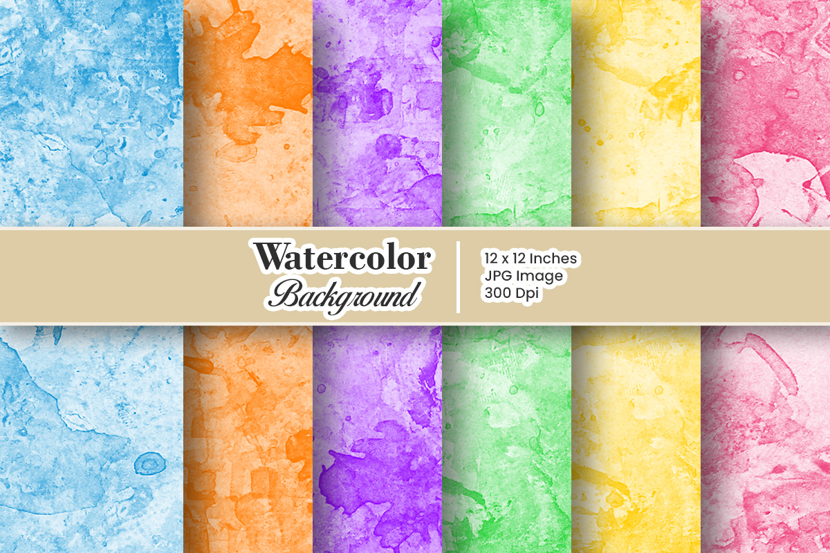 Hand paint Watercolor digital paper and splatter texture background