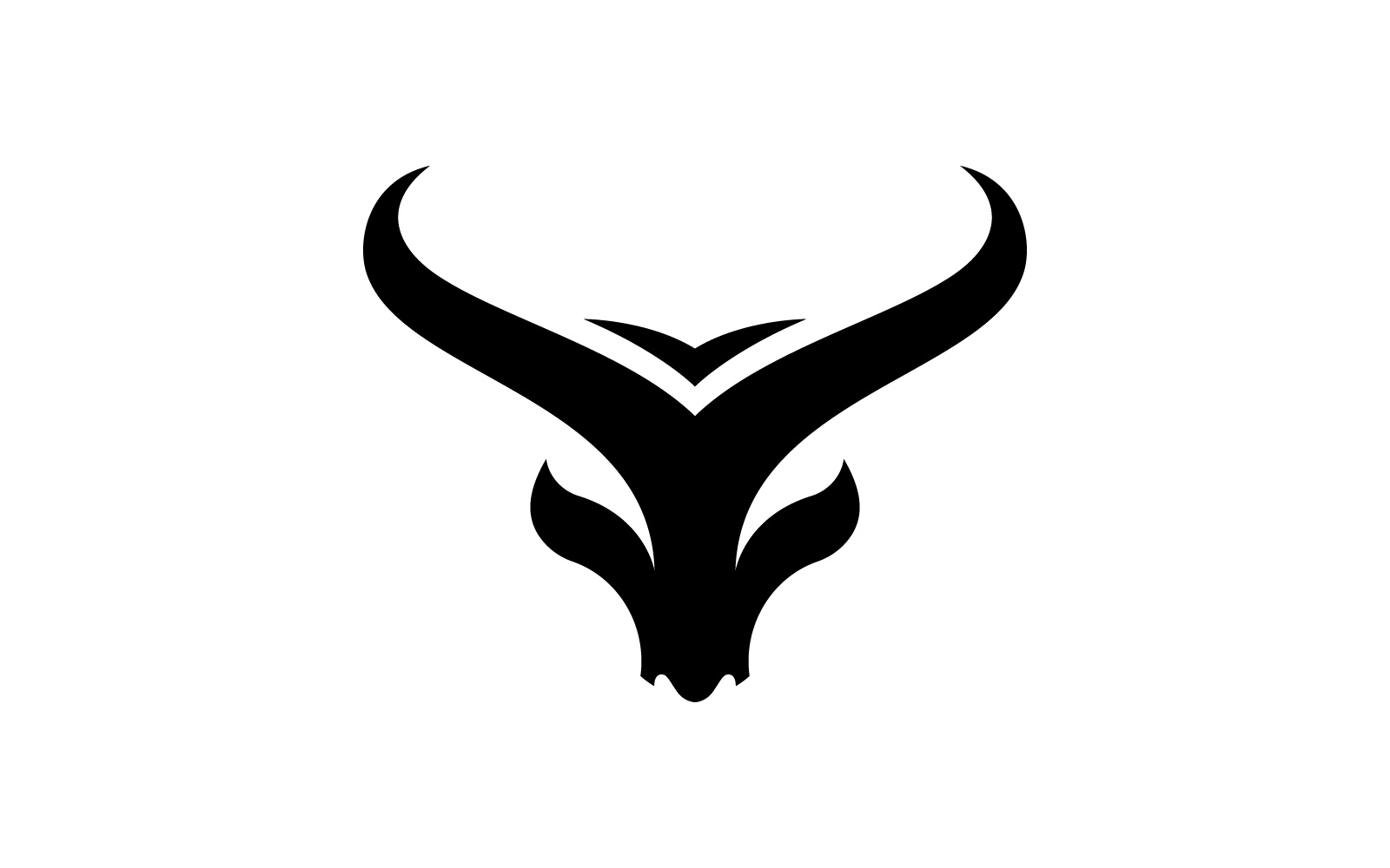 Bull horn logo symbols vector V5